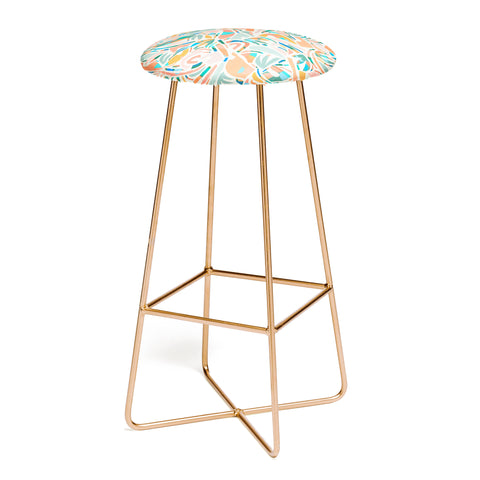 evamatise Tropical CutOut Shapes in Mint Bar Stool