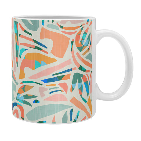 evamatise Tropical CutOut Shapes in Mint Coffee Mug