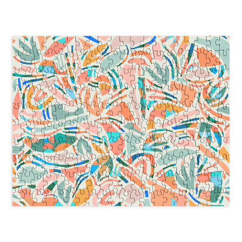 evamatise Tropical CutOut Shapes in Mint Puzzle