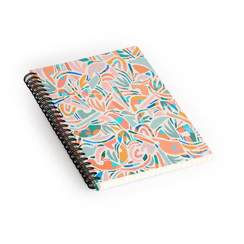 evamatise Tropical CutOut Shapes in Mint Spiral Notebook
