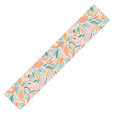 evamatise Tropical CutOut Shapes in Mint Table Runner