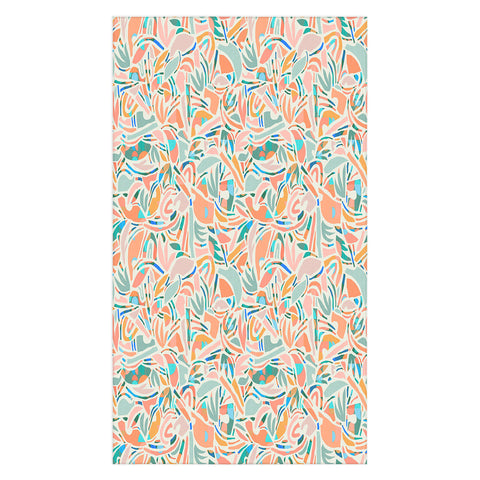 evamatise Tropical CutOut Shapes in Mint Tablecloth