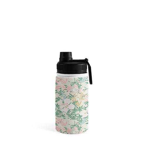 evamatise Tropical Jungle Landscape Abstraction Water Bottle