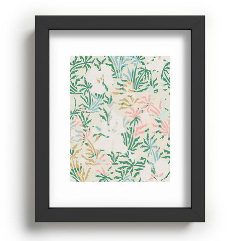 evamatise Tropical Jungle Landscape Abstraction Recessed Framing Rectangle