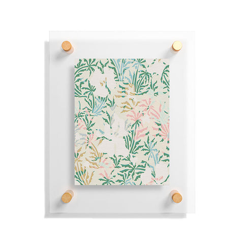 evamatise Tropical Jungle Landscape Abstraction Floating Acrylic Print