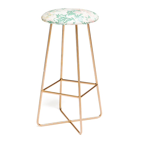 evamatise Tropical Jungle Landscape Abstraction Bar Stool