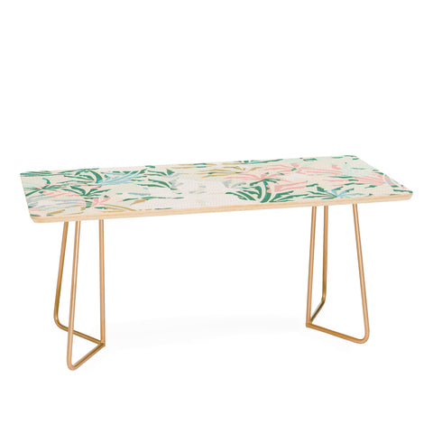 evamatise Tropical Jungle Landscape Abstraction Coffee Table