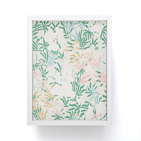 evamatise Tropical Jungle Landscape Abstraction Framed Mini Art Print