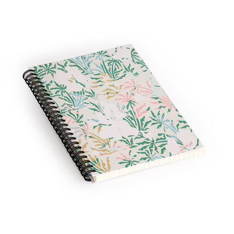 evamatise Tropical Jungle Landscape Abstraction Spiral Notebook