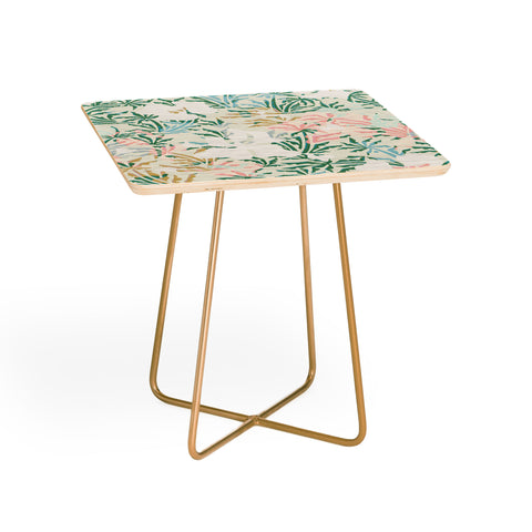 evamatise Tropical Jungle Landscape Abstraction Side Table