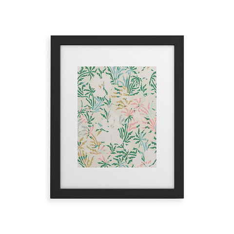 evamatise Tropical Jungle Landscape Abstraction Framed Art Print