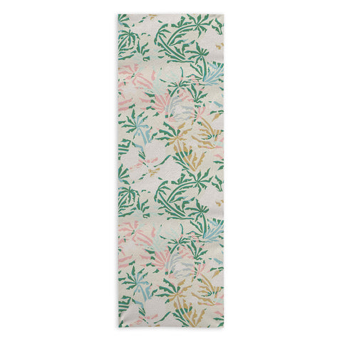 evamatise Tropical Jungle Landscape Abstraction Yoga Towel