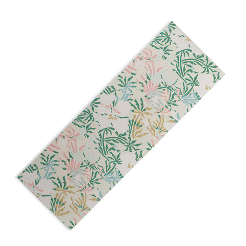 evamatise Tropical Jungle Landscape Abstraction Yoga Mat