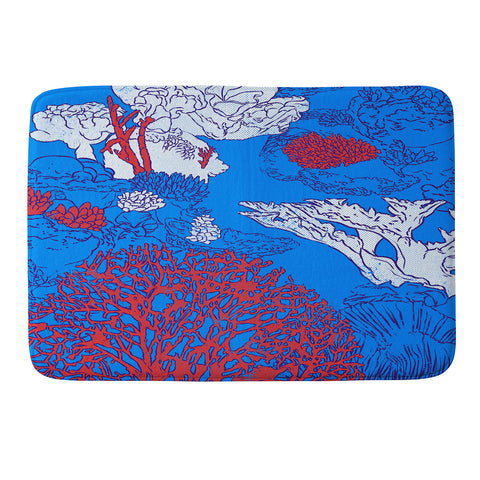 Evgenia Chuvardina Big coral reef Memory Foam Bath Mat