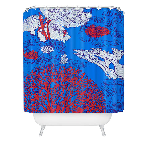 Evgenia Chuvardina Big coral reef Shower Curtain