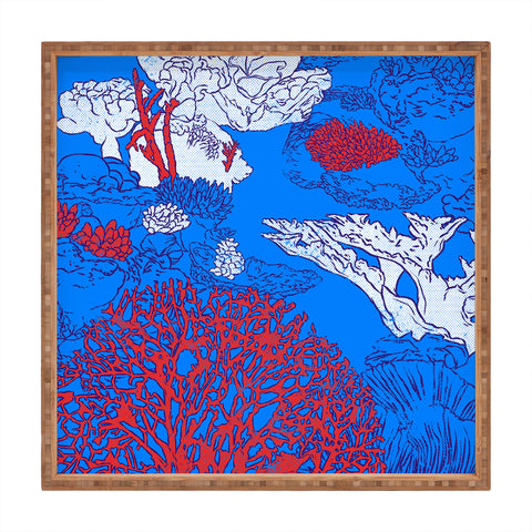 Evgenia Chuvardina Big coral reef Square Tray