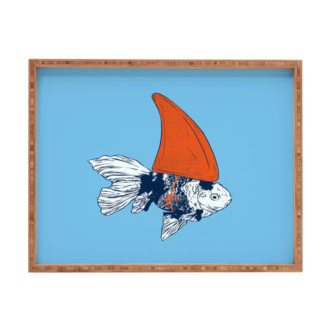 Evgenia Chuvardina Big fish in a small pond Rectangular Tray