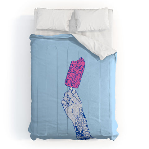 Evgenia Chuvardina Brain ice cream mmmmm Comforter