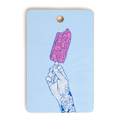 Evgenia Chuvardina Brain ice cream mmmmm Cutting Board Rectangle