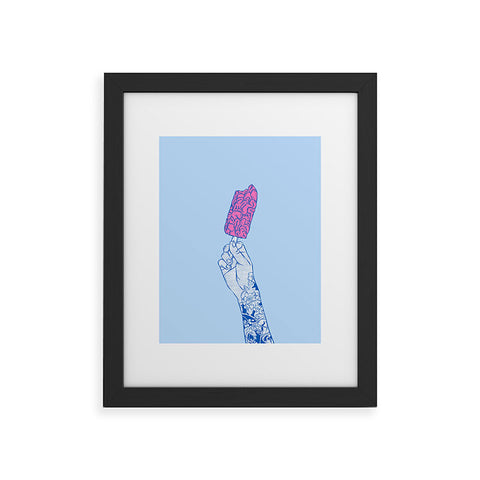 Evgenia Chuvardina Brain ice cream mmmmm Framed Art Print