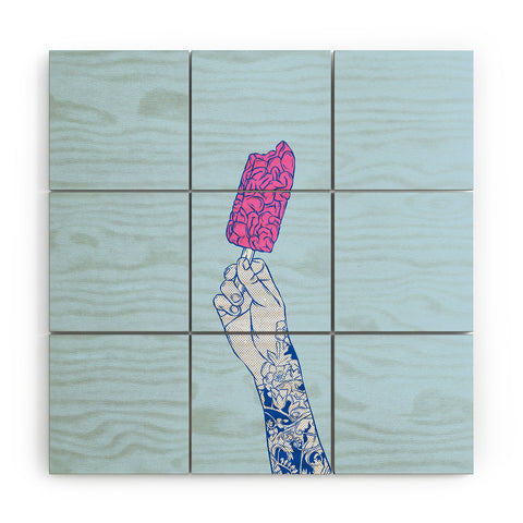 Evgenia Chuvardina Brain ice cream mmmmm Wood Wall Mural