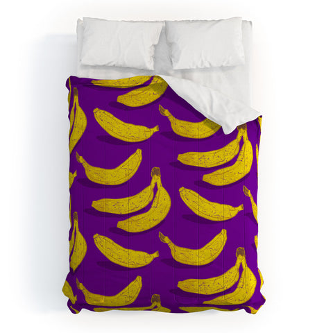 Evgenia Chuvardina Bright bananas Comforter