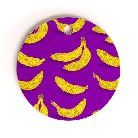 Evgenia Chuvardina Bright bananas Cutting Board Round