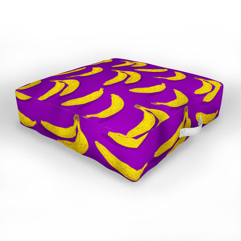 Evgenia Chuvardina Bright bananas Outdoor Floor Cushion