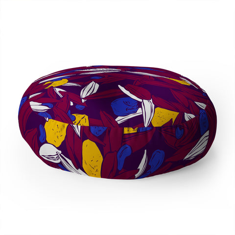Evgenia Chuvardina Colourful seeds Floor Pillow Round