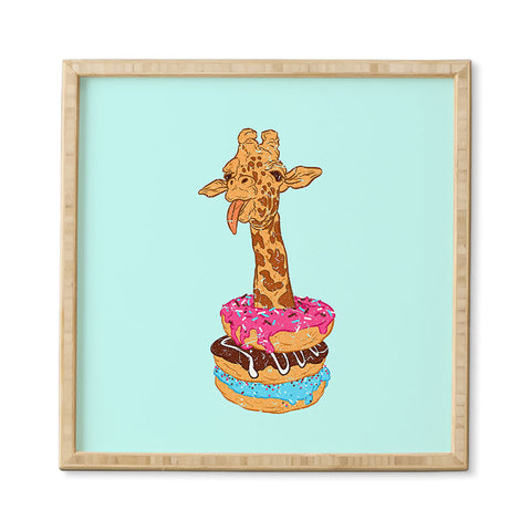 Evgenia Chuvardina Donuts giraffe Framed Wall Art