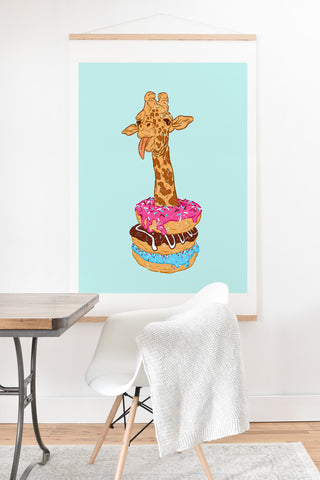 Evgenia Chuvardina Donuts giraffe Art Print And Hanger