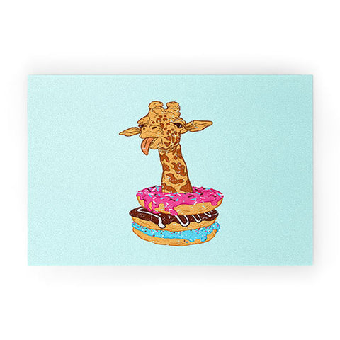 Evgenia Chuvardina Donuts giraffe Welcome Mat