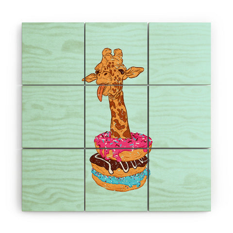 Evgenia Chuvardina Donuts giraffe Wood Wall Mural
