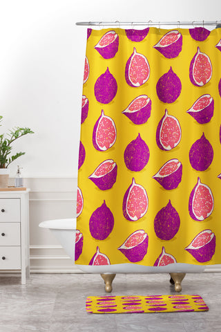 Evgenia Chuvardina Fig Shower Curtain And Mat