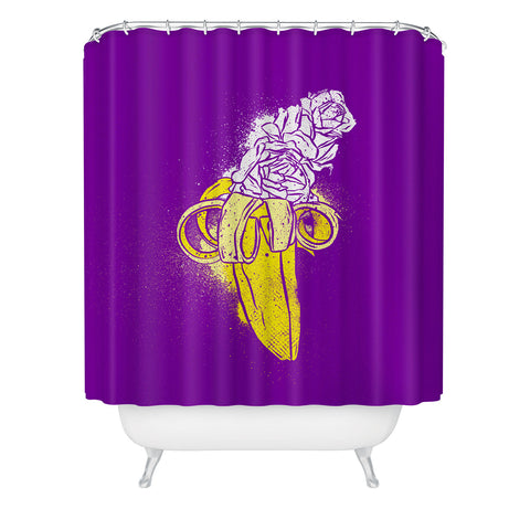 Evgenia Chuvardina Floral banana Shower Curtain