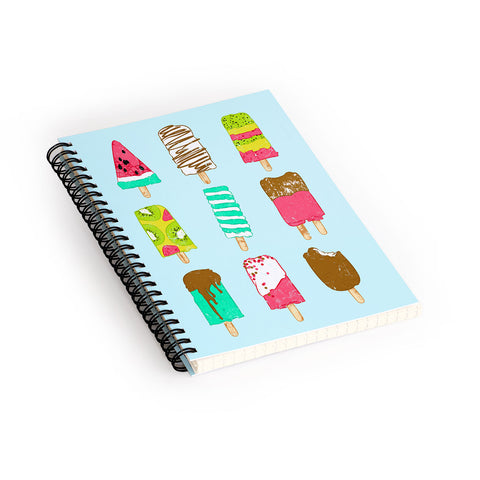 Evgenia Chuvardina Ice Cream Time Spiral Notebook