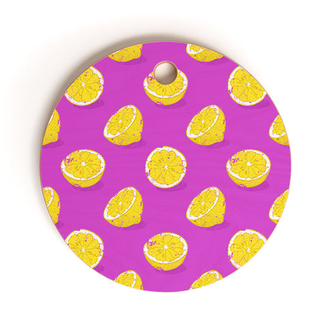 Evgenia Chuvardina Juicy lemon Cutting Board Round