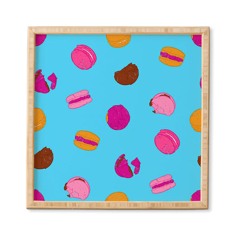 Evgenia Chuvardina Kawaii french macarons Framed Wall Art