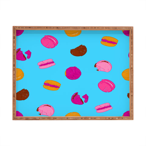 Evgenia Chuvardina Kawaii french macarons Rectangular Tray