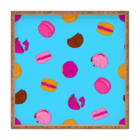Evgenia Chuvardina Kawaii french macarons Square Tray
