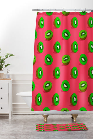 Evgenia Chuvardina Kiwifruit Shower Curtain And Mat