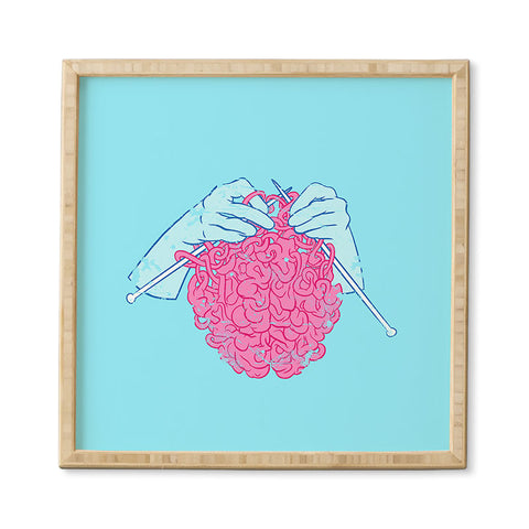 Evgenia Chuvardina Knitting a brain Framed Wall Art