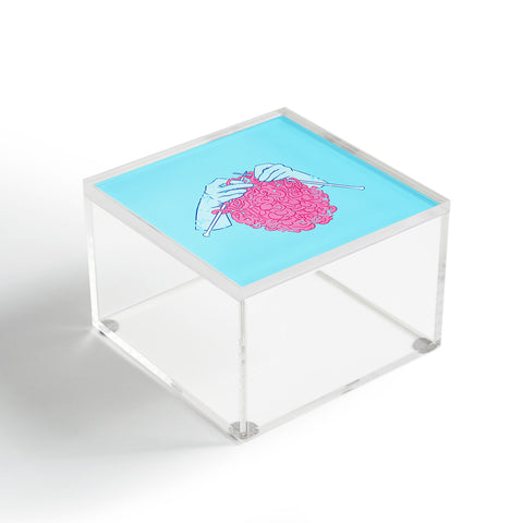 Evgenia Chuvardina Knitting a brain Acrylic Box