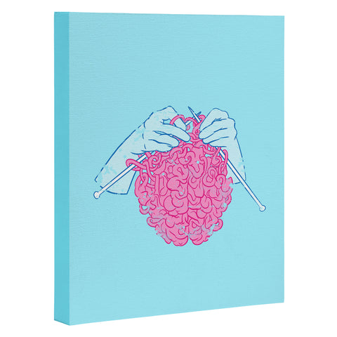 Evgenia Chuvardina Knitting a brain Art Canvas