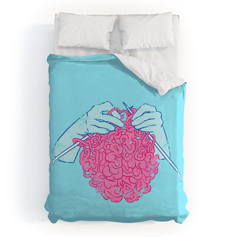 Evgenia Chuvardina Knitting a brain Duvet Cover