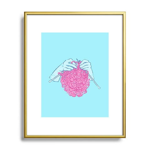 Evgenia Chuvardina Knitting a brain Metal Framed Art Print