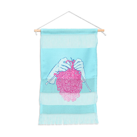 Evgenia Chuvardina Knitting a brain Wall Hanging Portrait