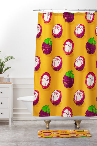 Evgenia Chuvardina Mangosteen Shower Curtain And Mat