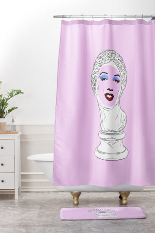 Evgenia Chuvardina Marilyn Aphrodite Shower Curtain And Mat