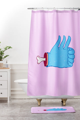 Evgenia Chuvardina My like is bigger than yours Shower Curtain And Mat